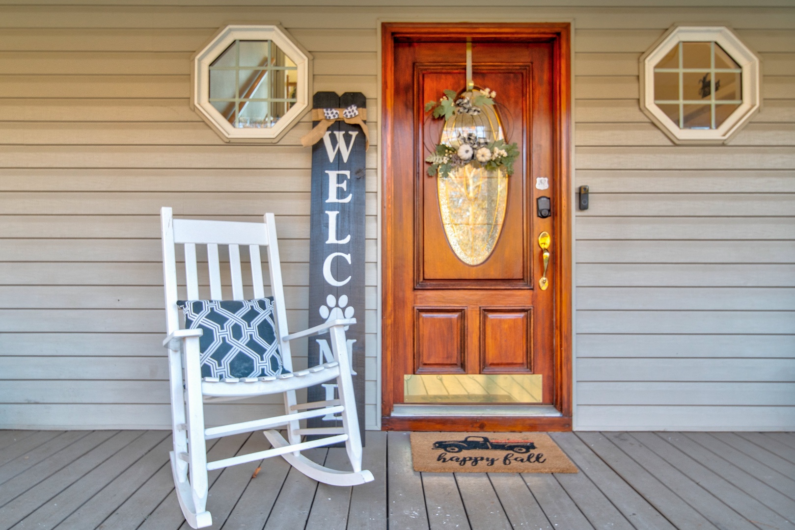 This home is equipped with keyless entry for guest convenience