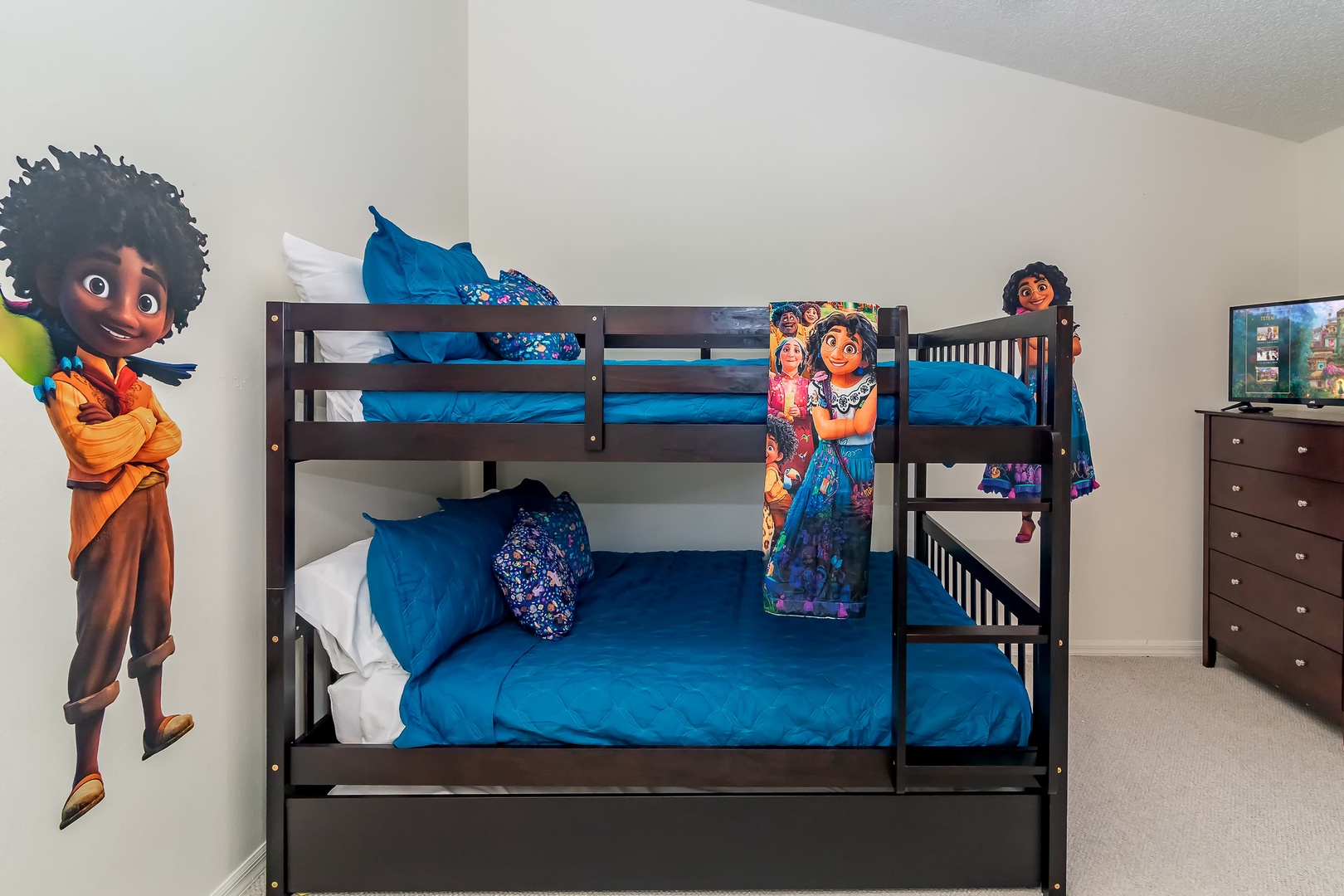 Bedroom #2 with Full over Full Bunk Beds with Twin Trundle