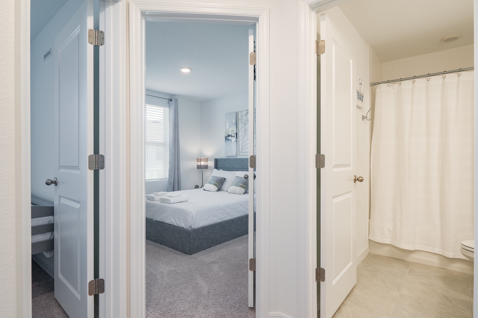 Two additional bedrooms & a full bath are available on the second floor
