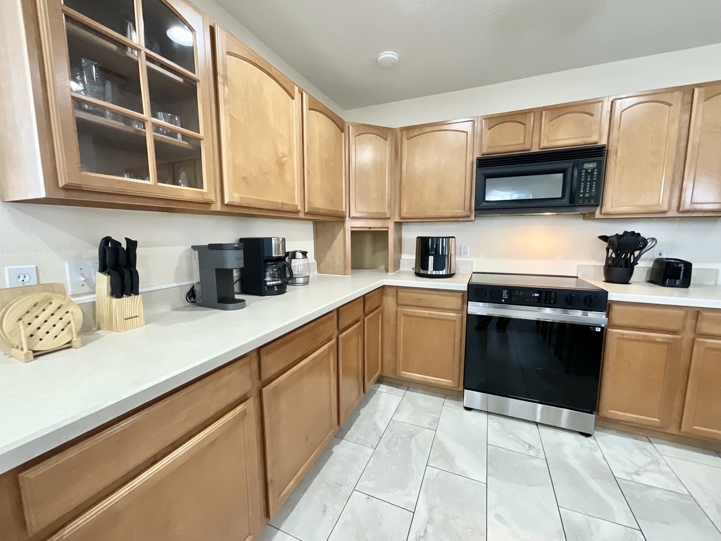 Meals will be made easy in the full kitchen