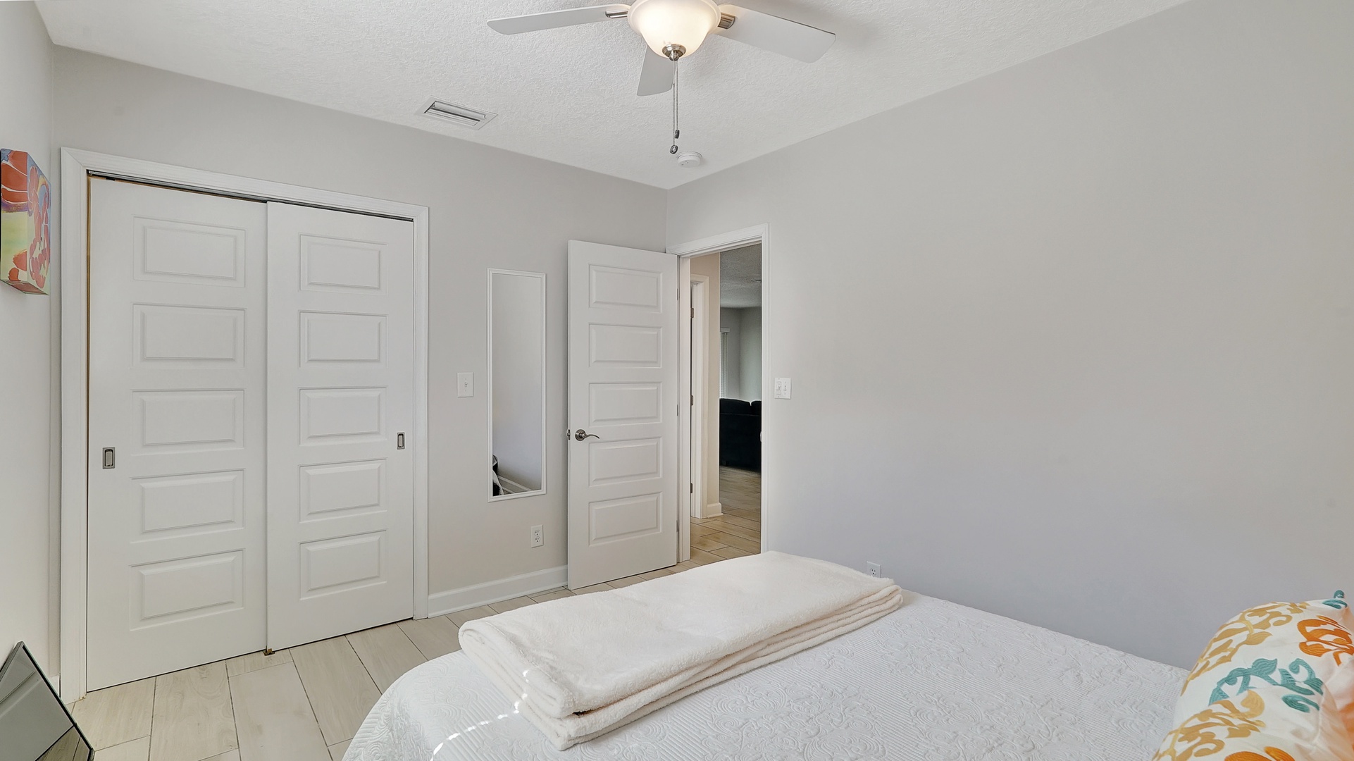 Bedroom 2 with queen bed, and Smart TV