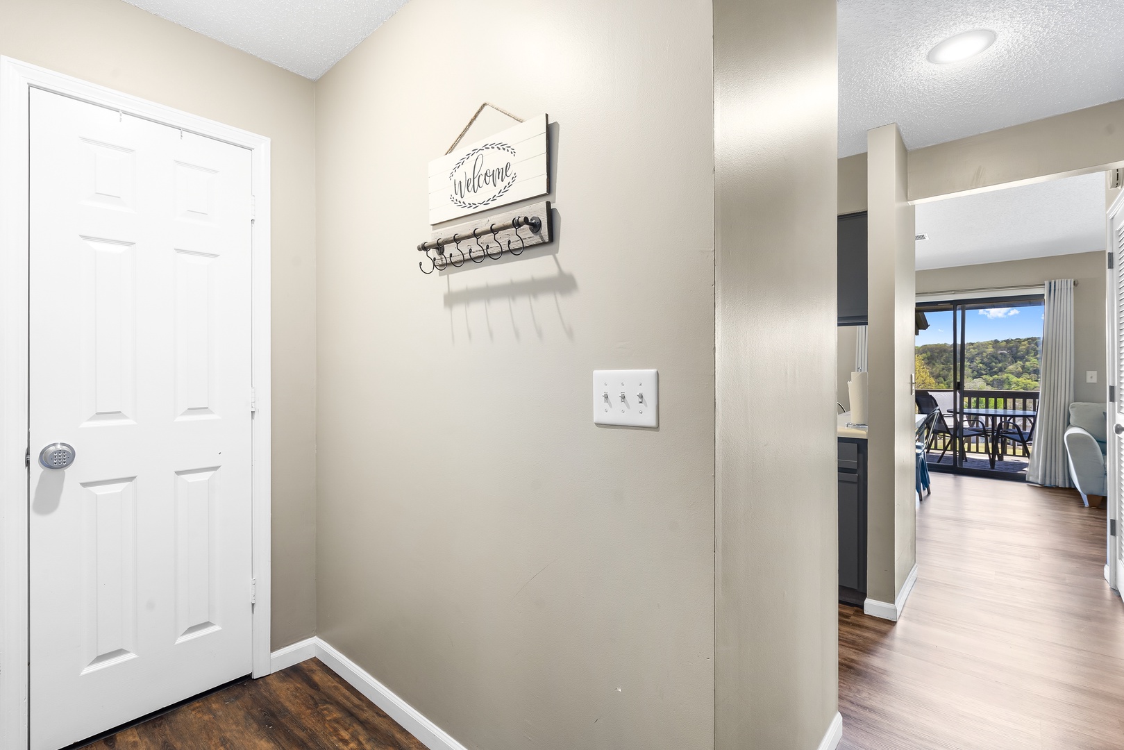 Unit 20’s entryway will have you feeling right at home