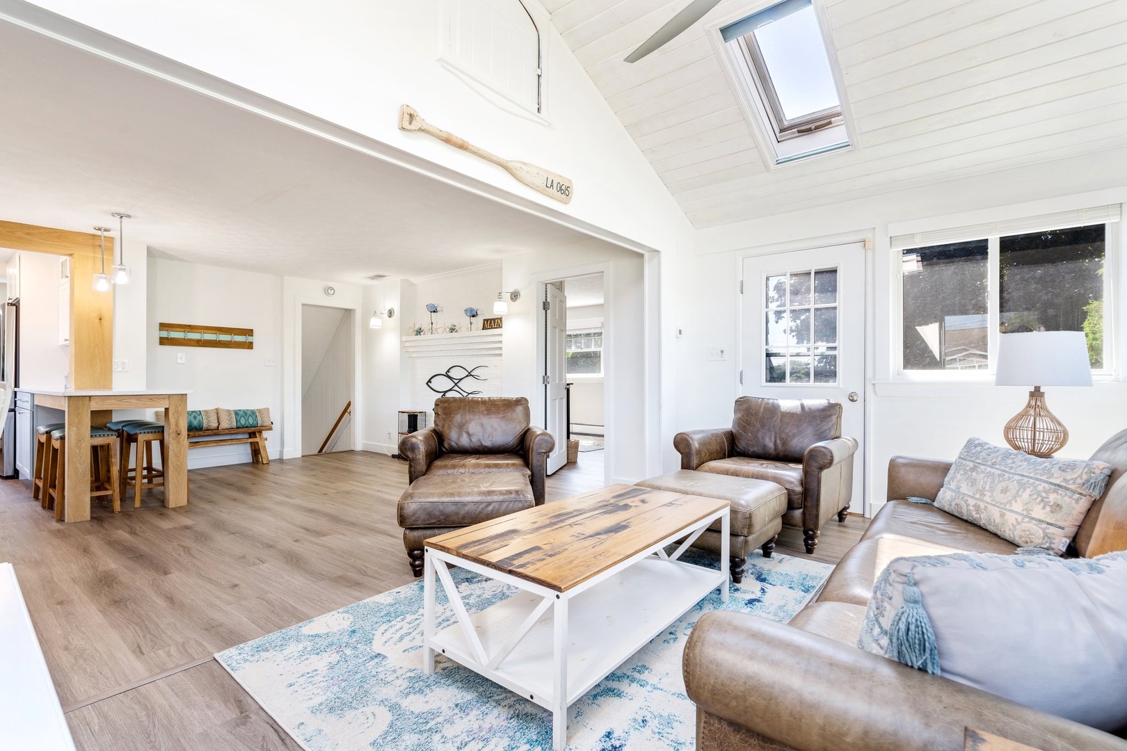 Bright second-floor sunroom, perfect for lounging