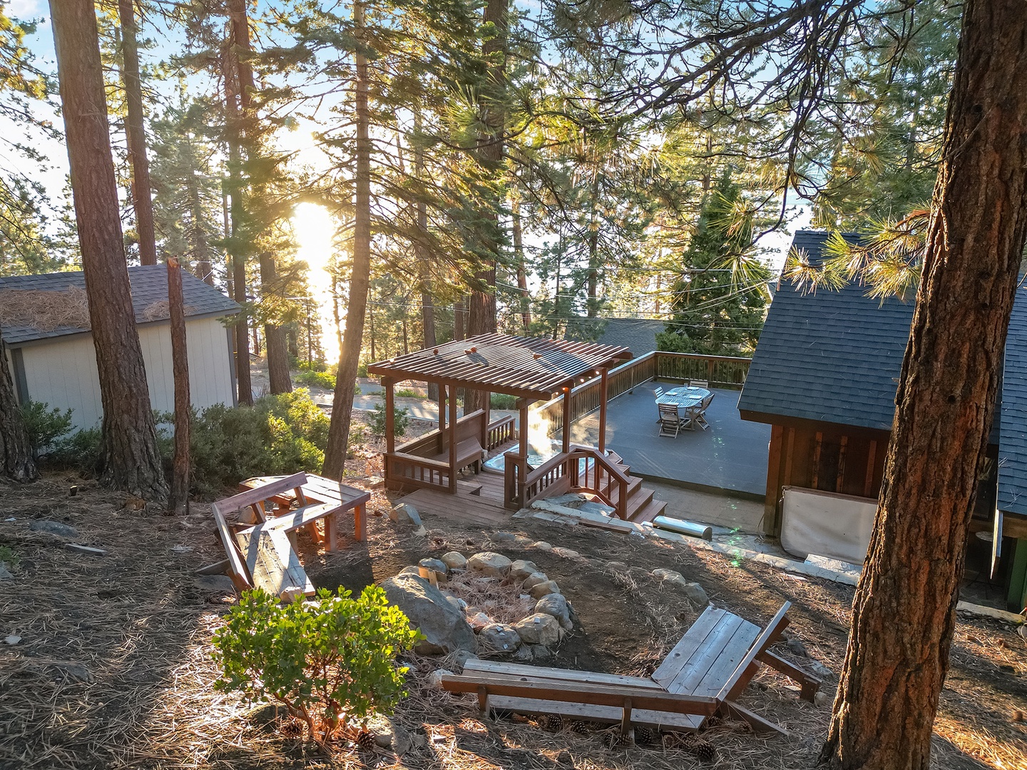 Dine outdoors on the patio with great views