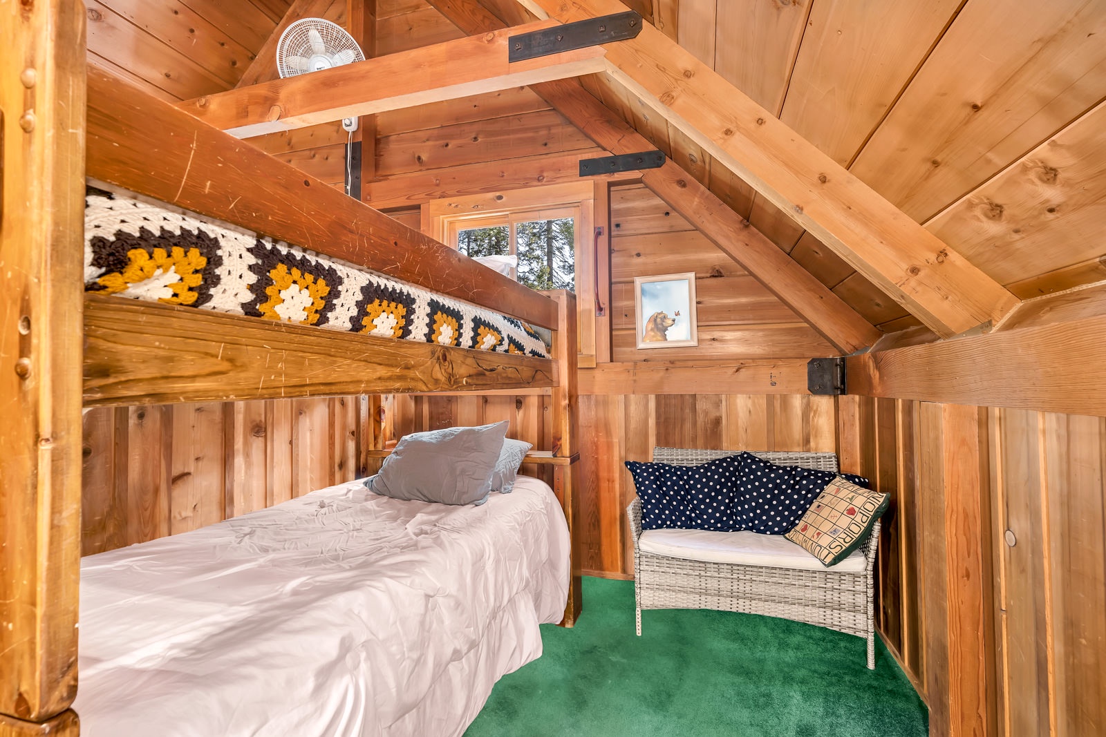 Loft with Bunk Bed Twin/Twin and a Queen and Twin Bed.