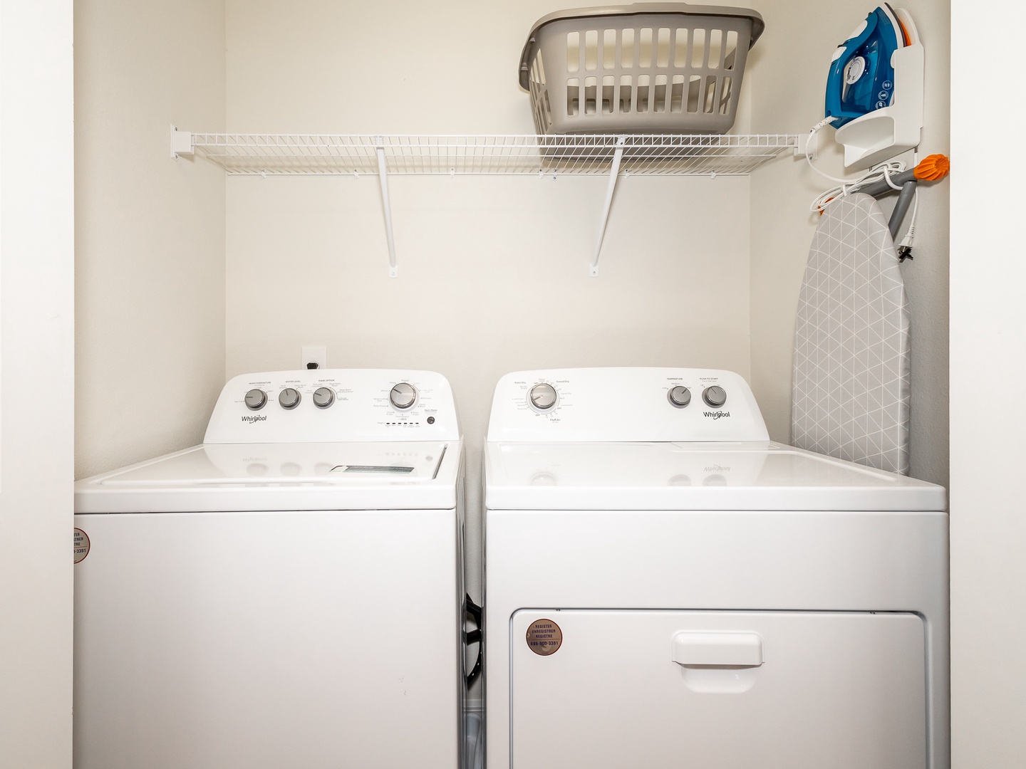 Private laundry is available for your stay, tucked away on the 2nd floor