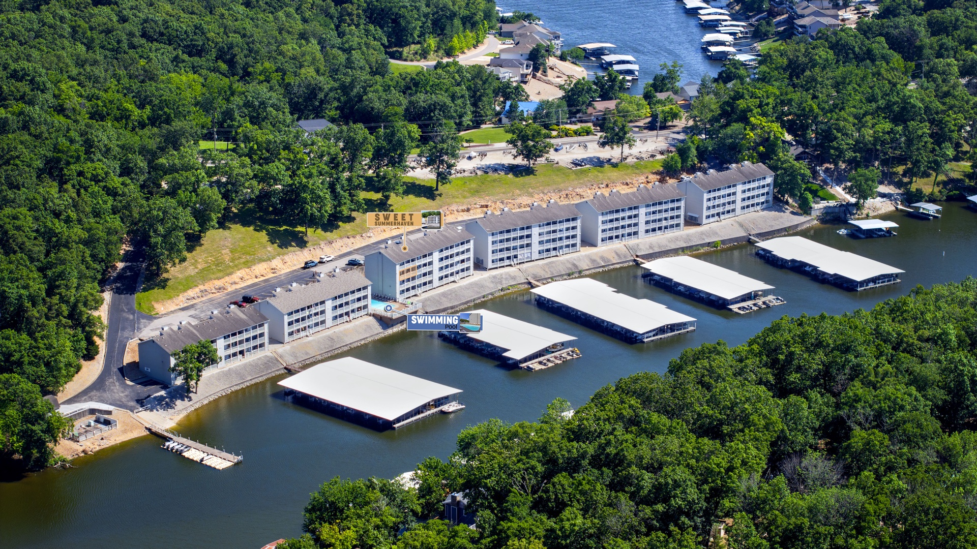 Boat slip available to renters on community boat dock