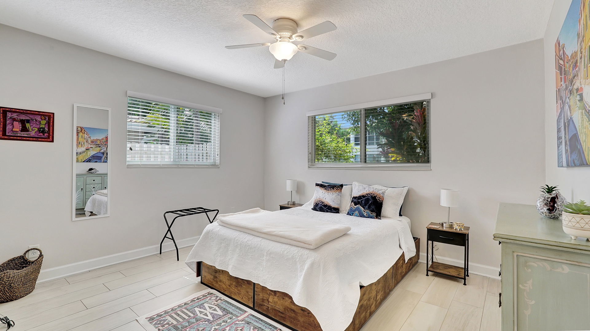 Bedroom 3 with queen bed, and Smart TV