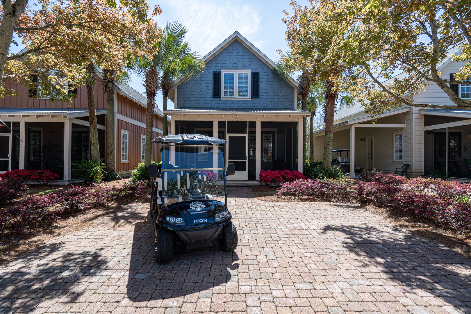 Zip around this exceptional community in your very own golf cart