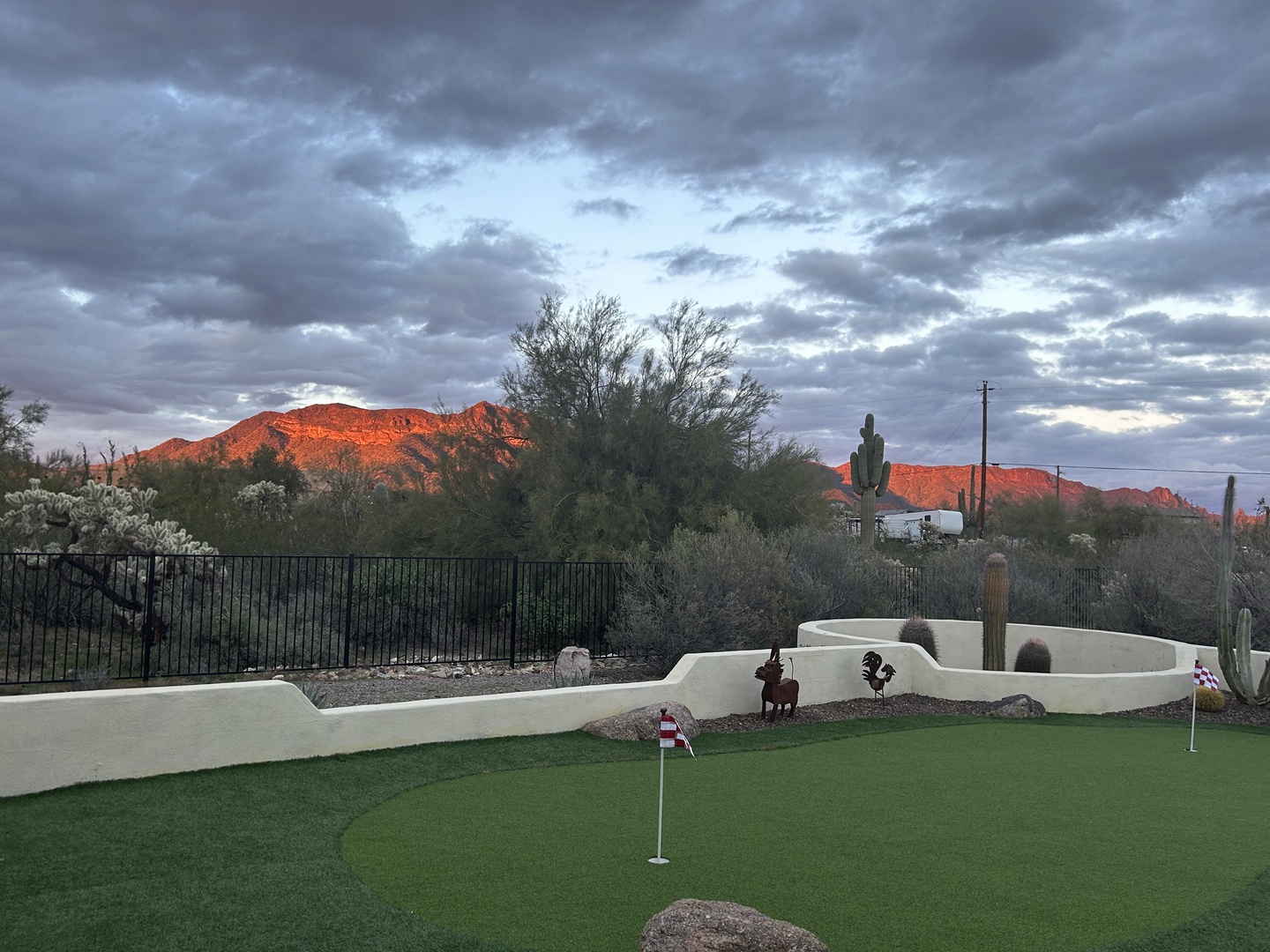 Enjoy impeccable sunsets at East Mesa Desert and Mountain Views!