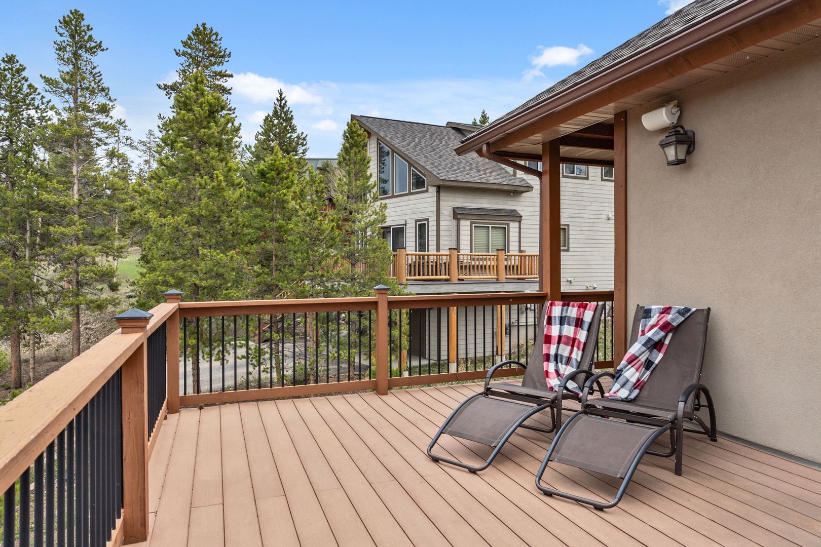 Dine alfresco or unwind in the fresh air on the spacious deck