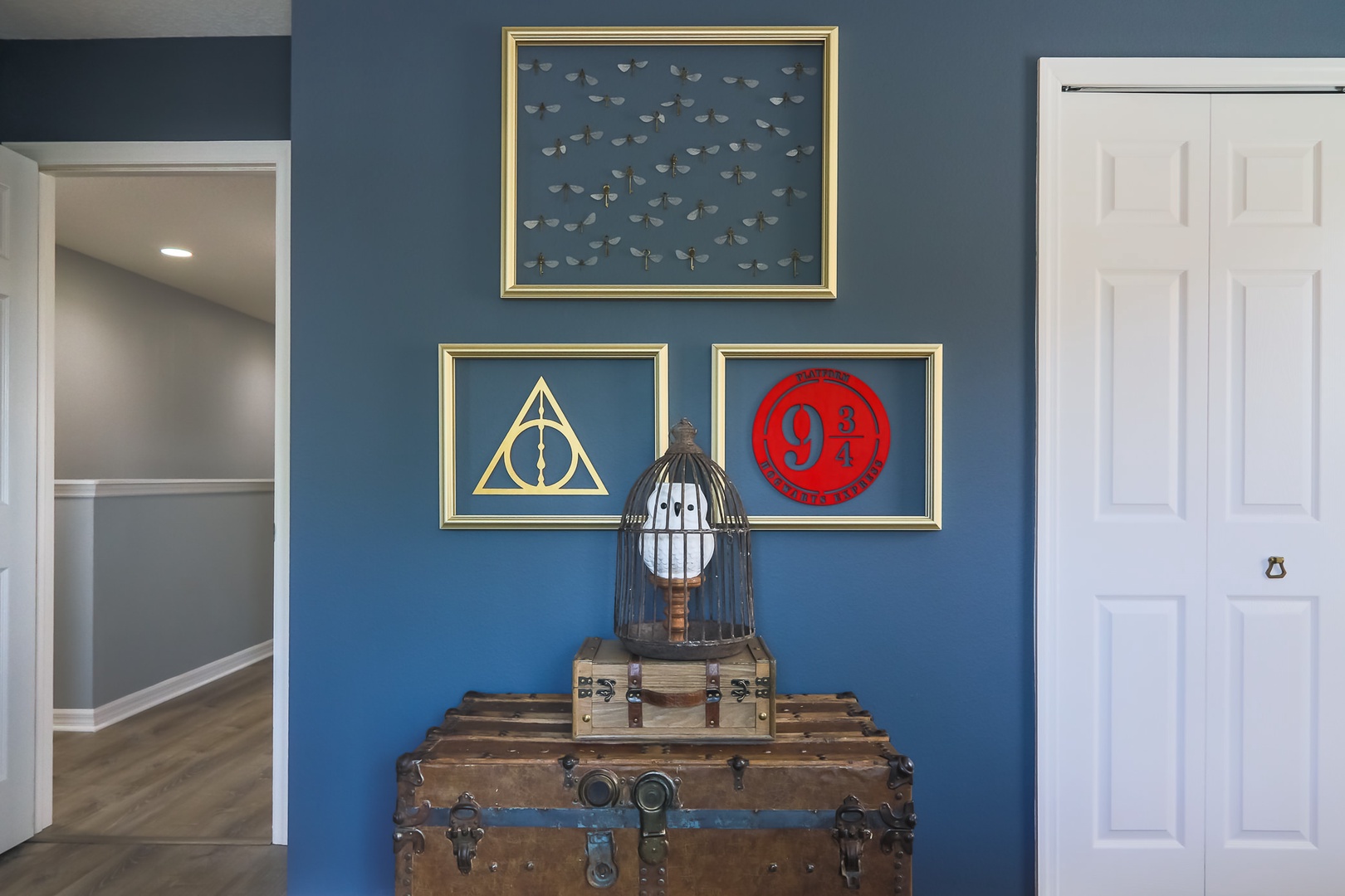 Bedroom 1 Harry Potter themed with King bed, Smart TV, and private en-suite (2nd floor)