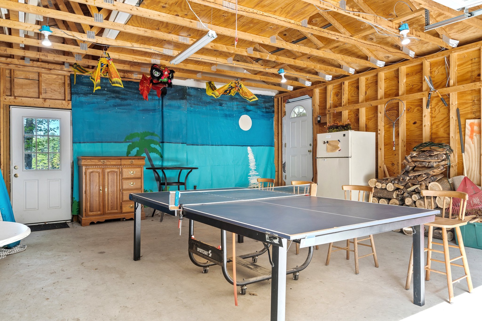 The garage, the ultimate hangout spot where competition meets relaxation