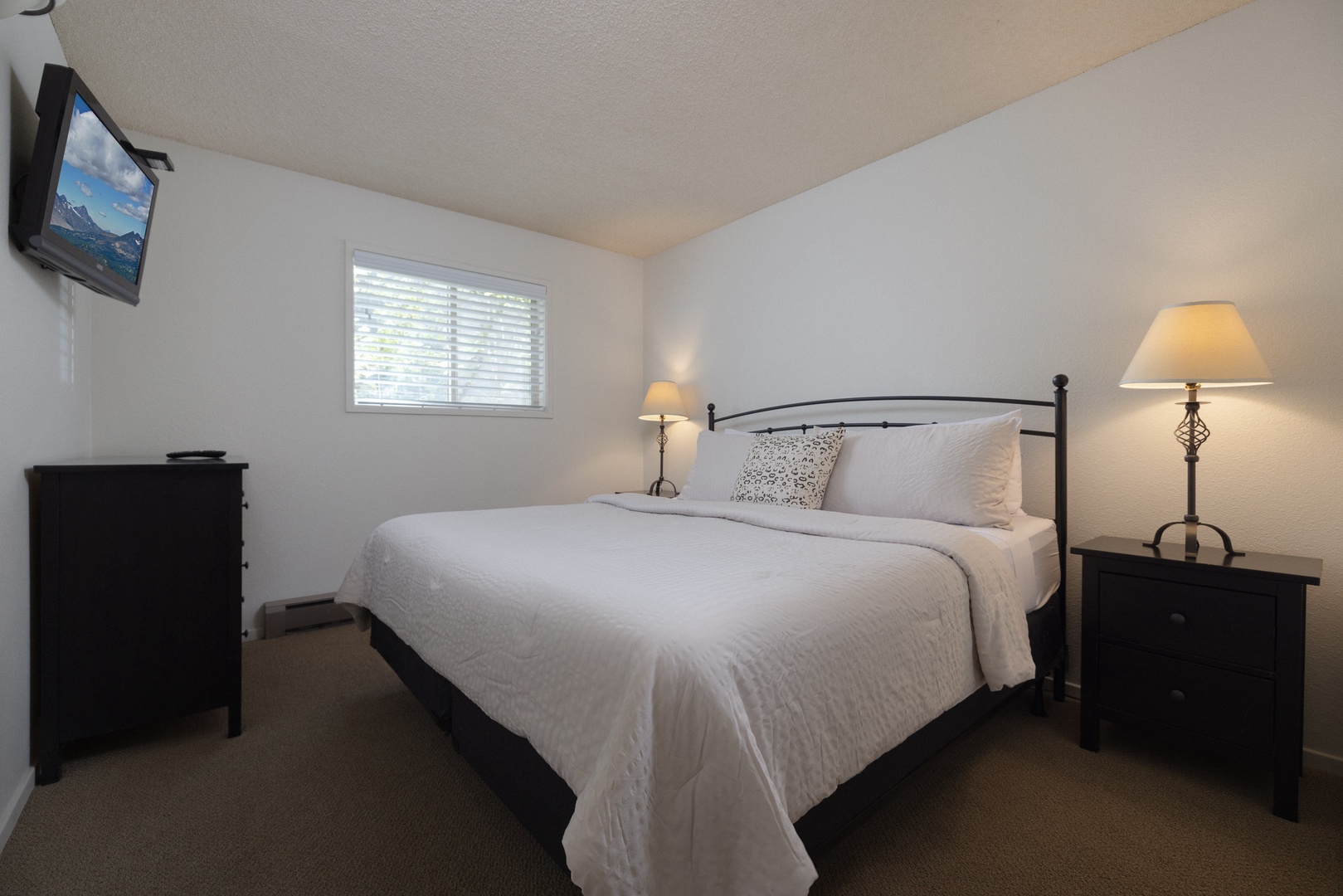 Bedroom with King bed and Smart TV