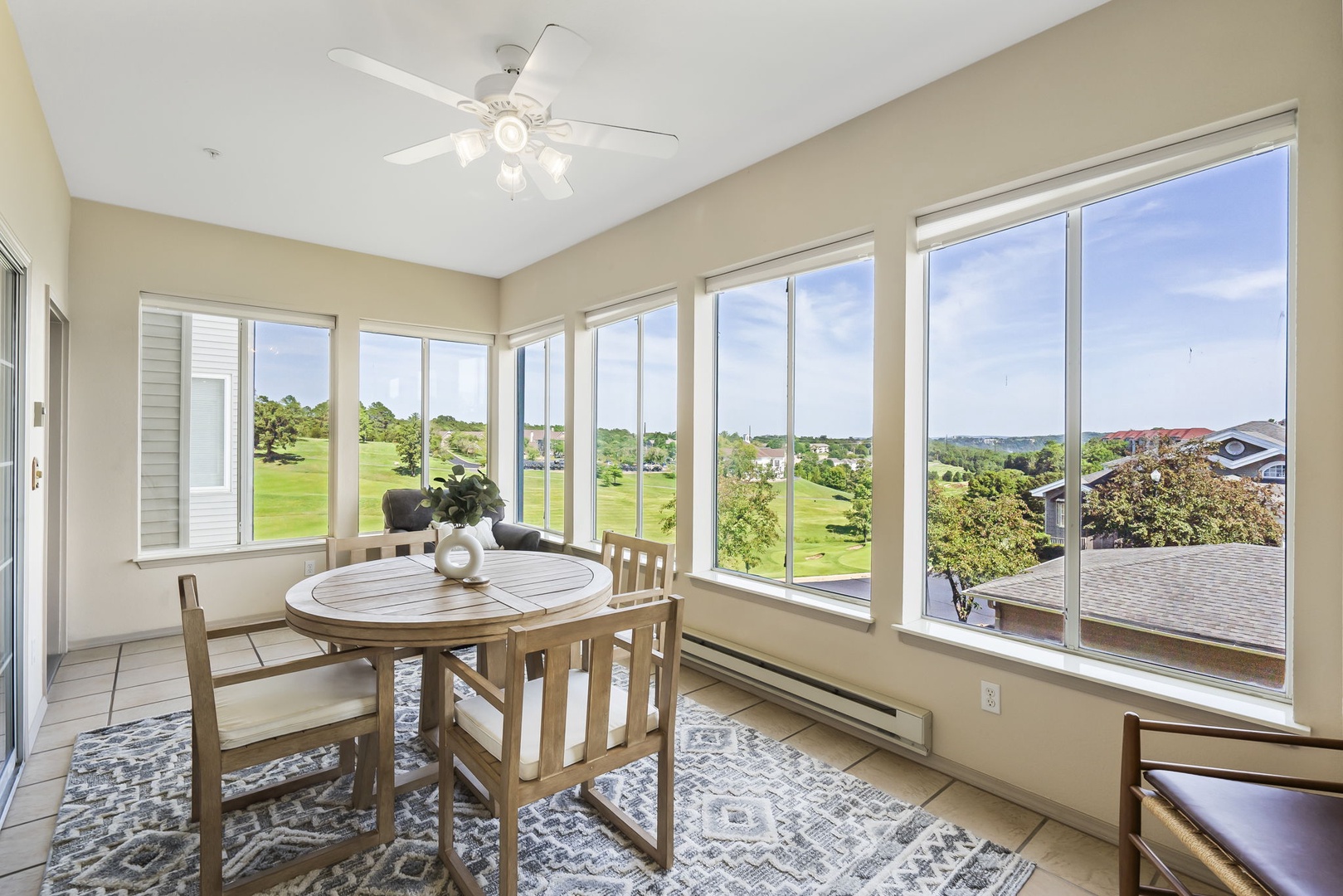 Relax & dine on the back patio with gorgeous golf course views