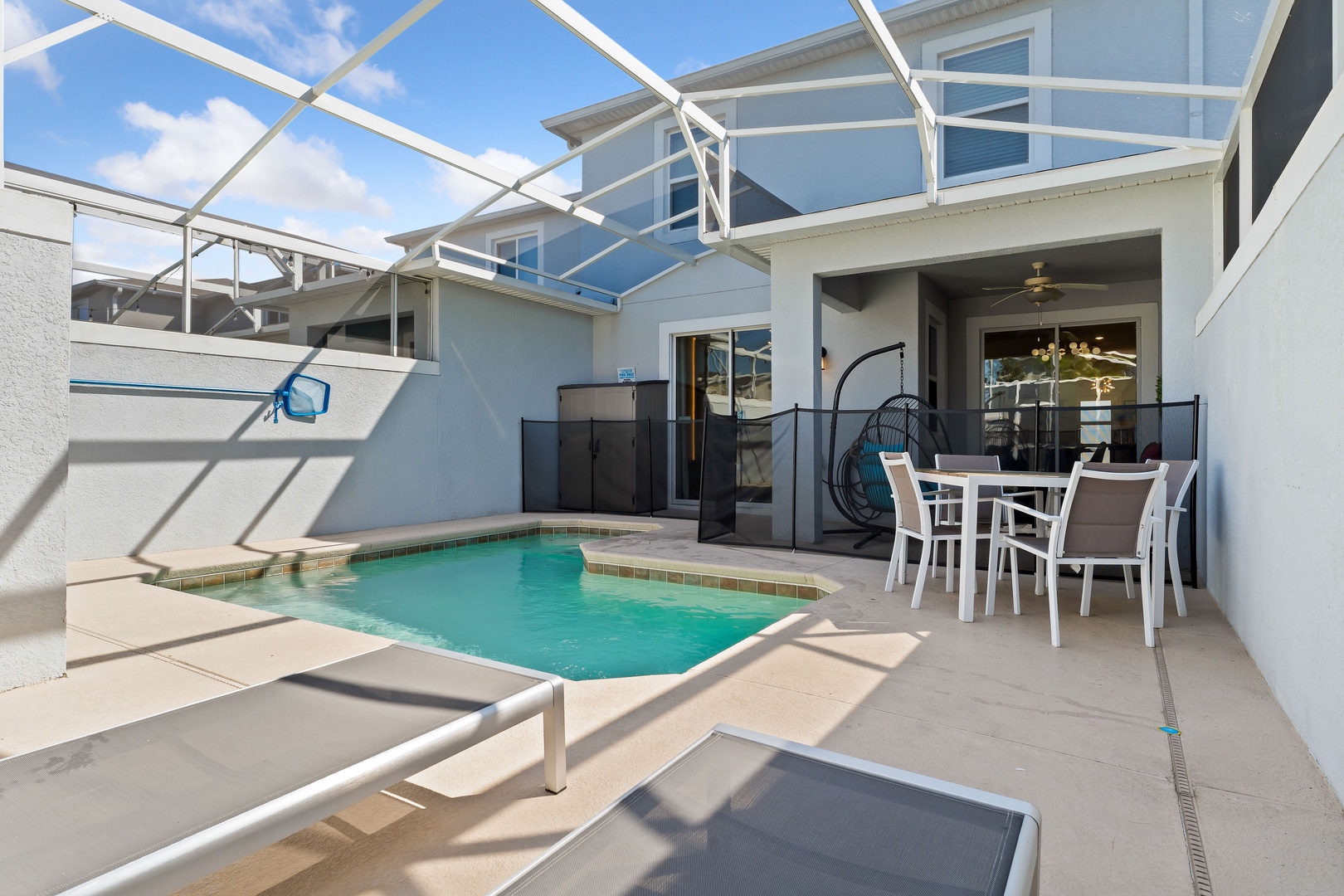 Soak up the sun by the private pool and relax