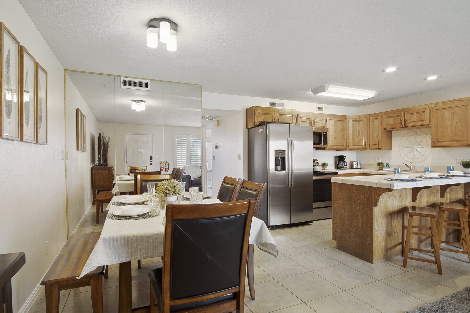 Dining and kitchen area