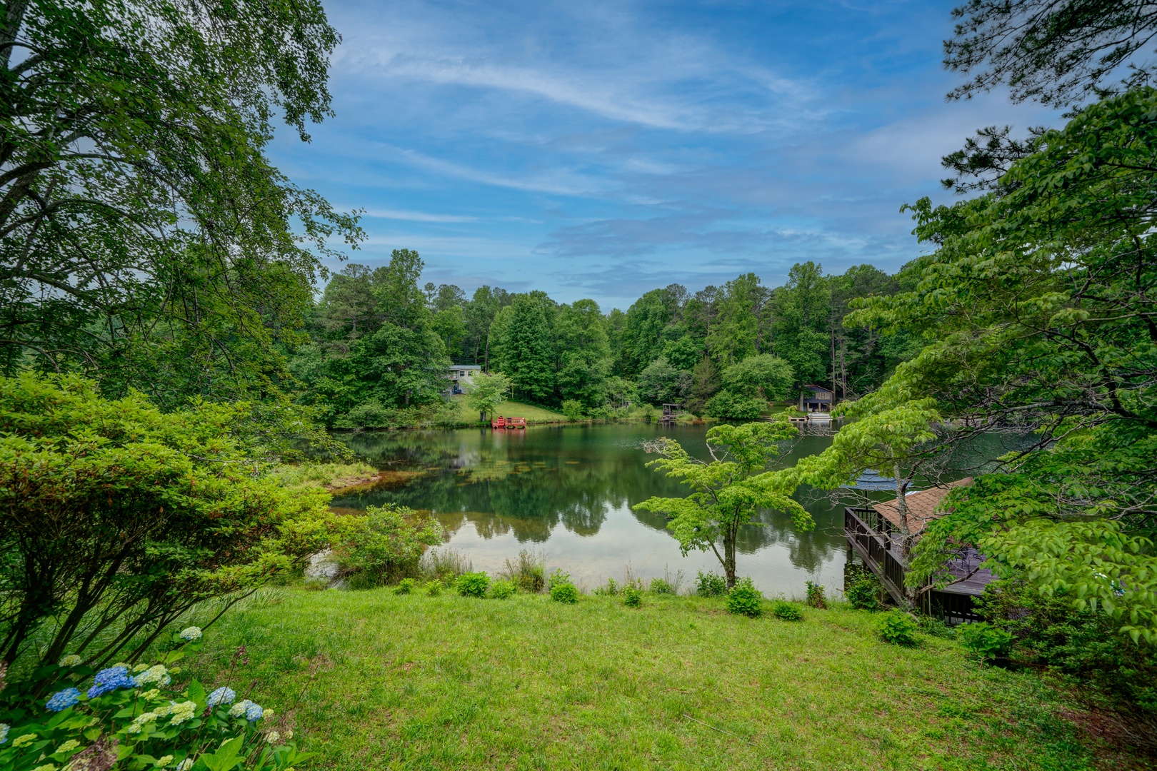 Lakeside serenity is just a short stroll away