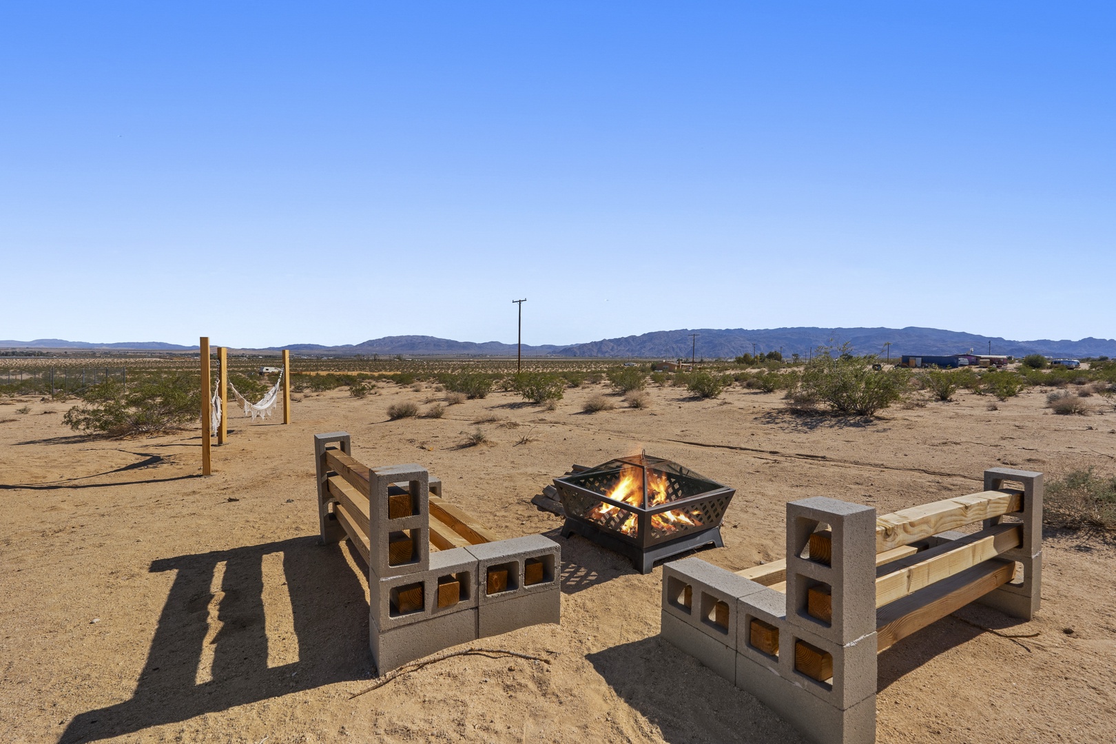 Fire pit area with panoramic views