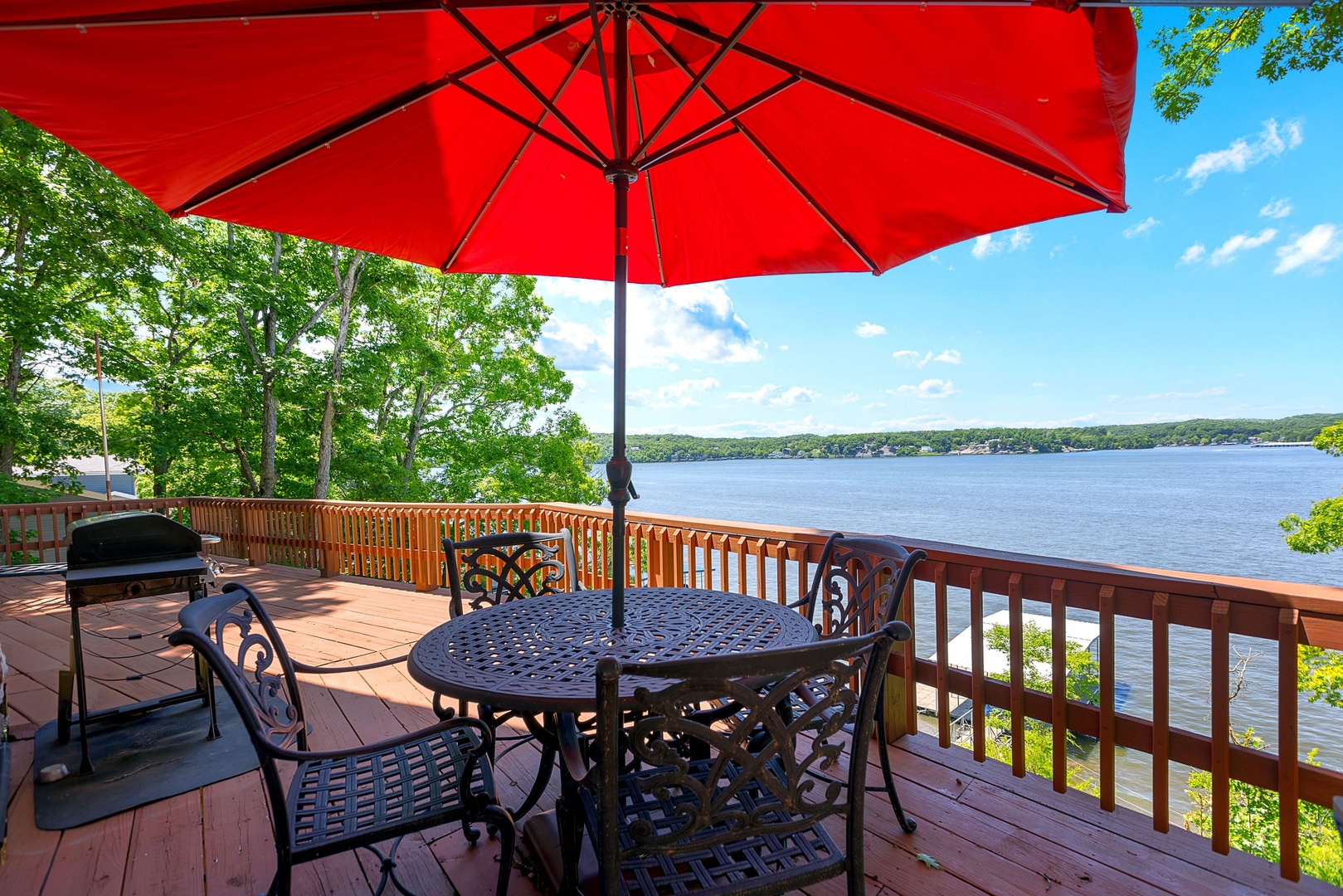 Lounge the day away on the deck while you grill up a feast!