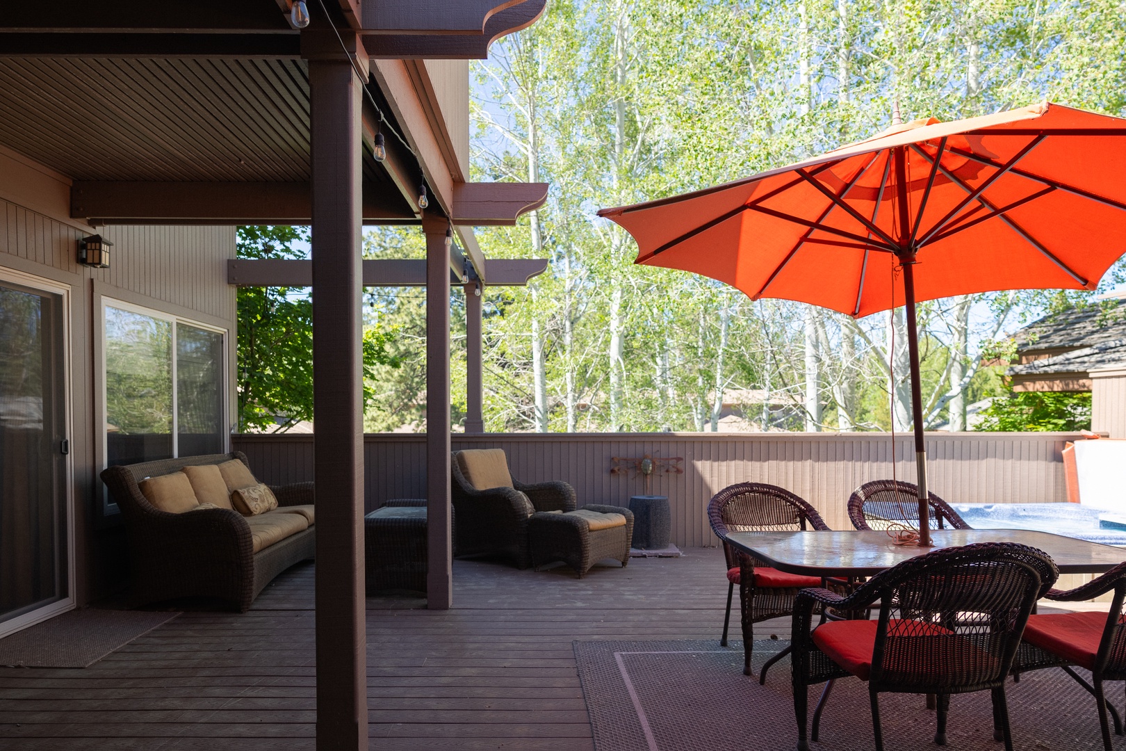 Lounge the day away or dine alfresco on the spacious deck