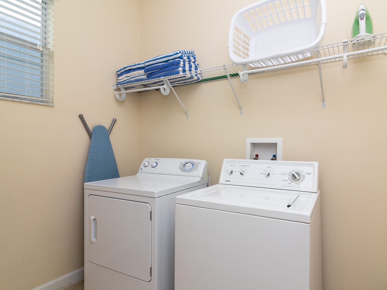 Washer and dryer in the laundry room