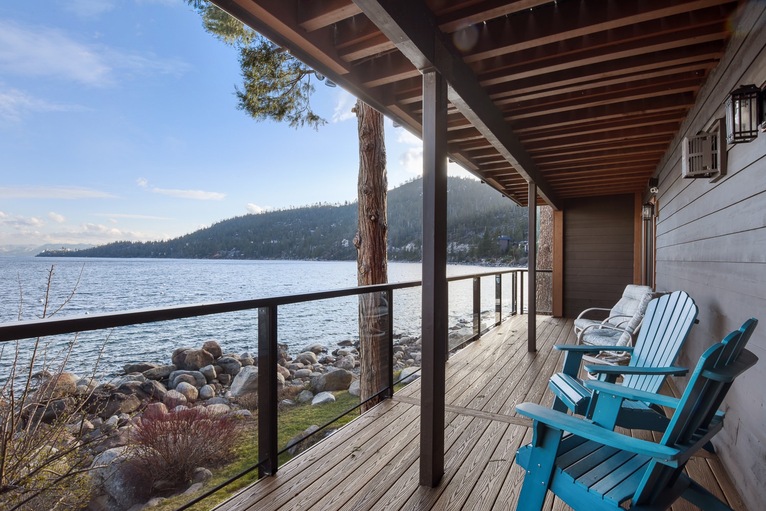 Deck off of bedroom 2 with gorgeous lake view