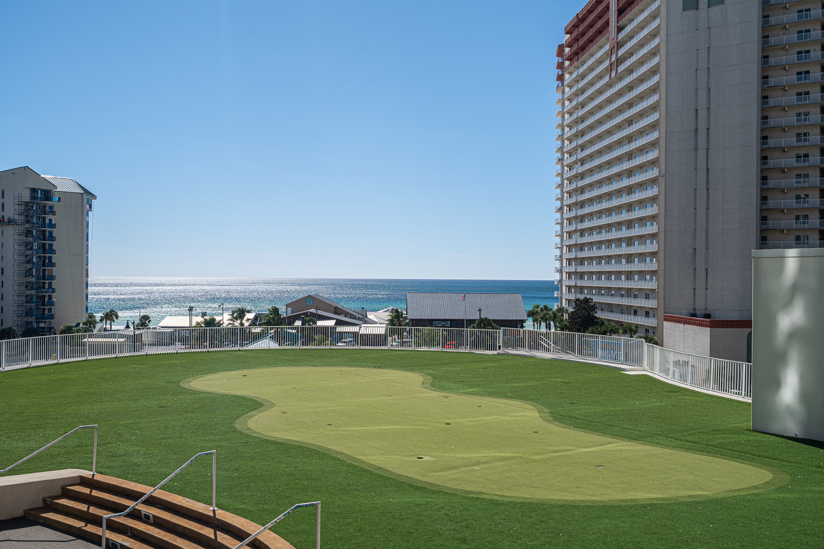 Practice your putting with sparkling ocean views on the community green!