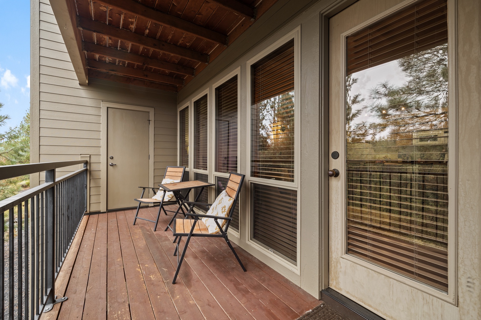 Lounge the day away & enjoy the view on the tranquil back deck