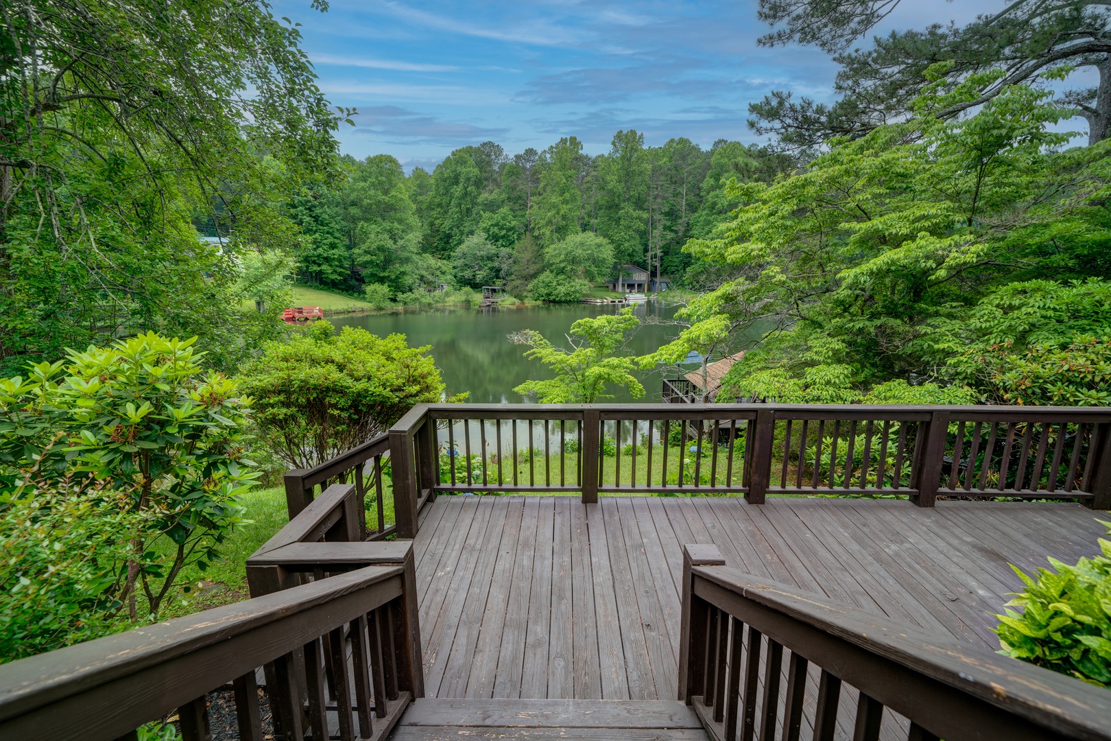 Step out onto the back deck & take in the fresh air