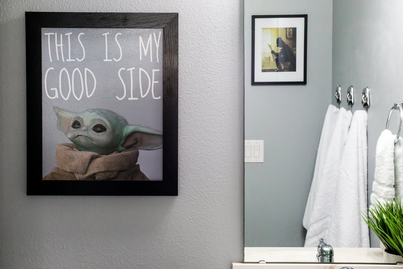 Bathroom 3 en-suite Star Wars themed with shower/tub combo (2nd floor)