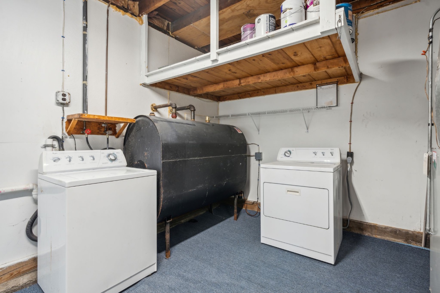 Private laundry is available for your stay, conveniently located in the basement?