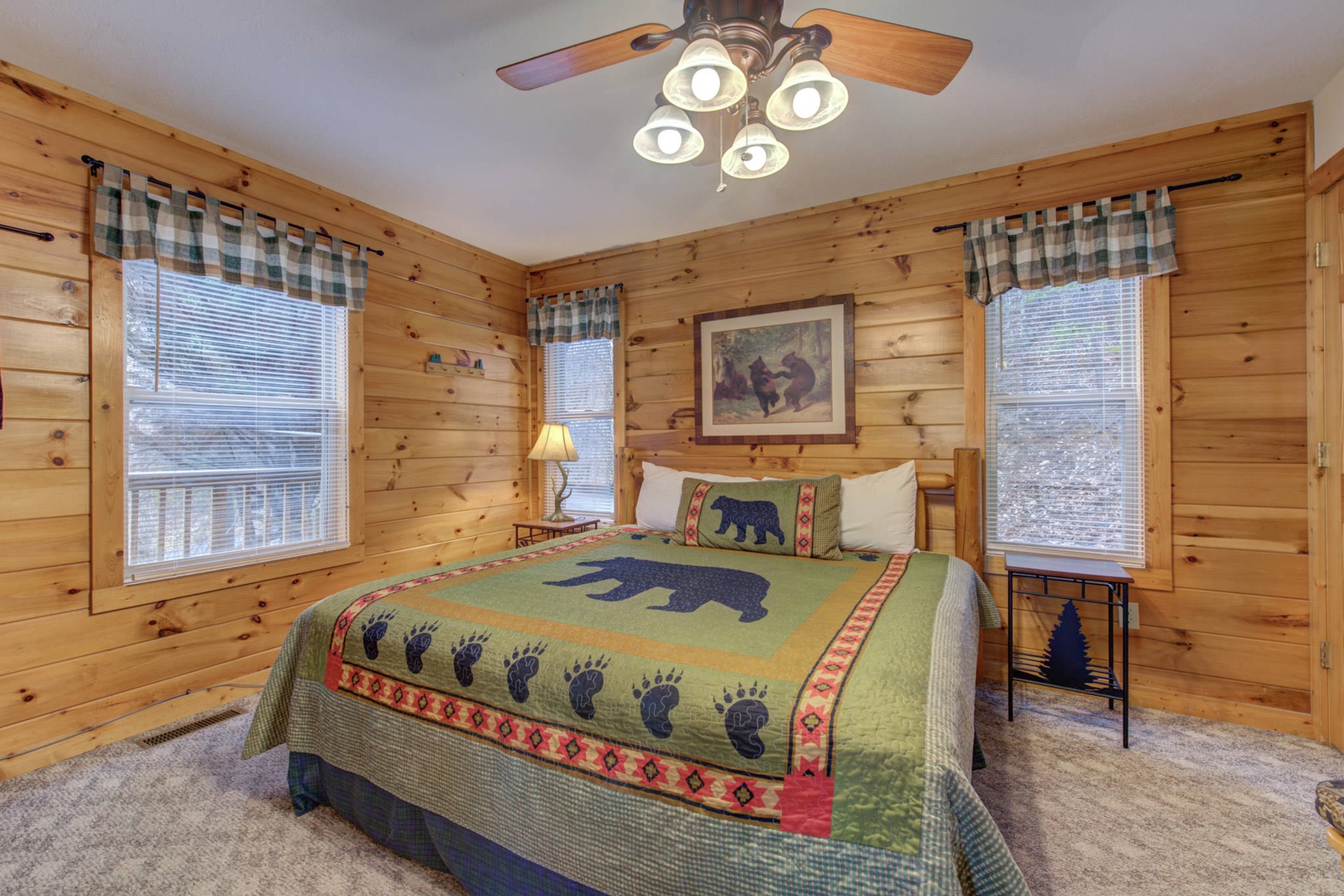 Bedroom 2 with King bed and en-suite (mid level)