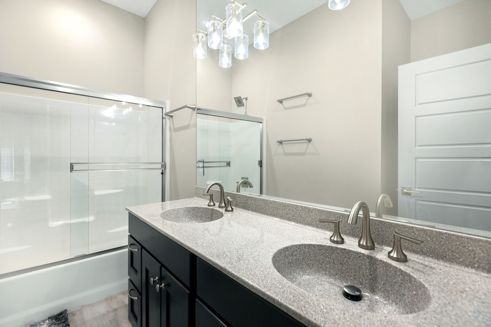 The Second Full bath offers a double vanity & glass shower