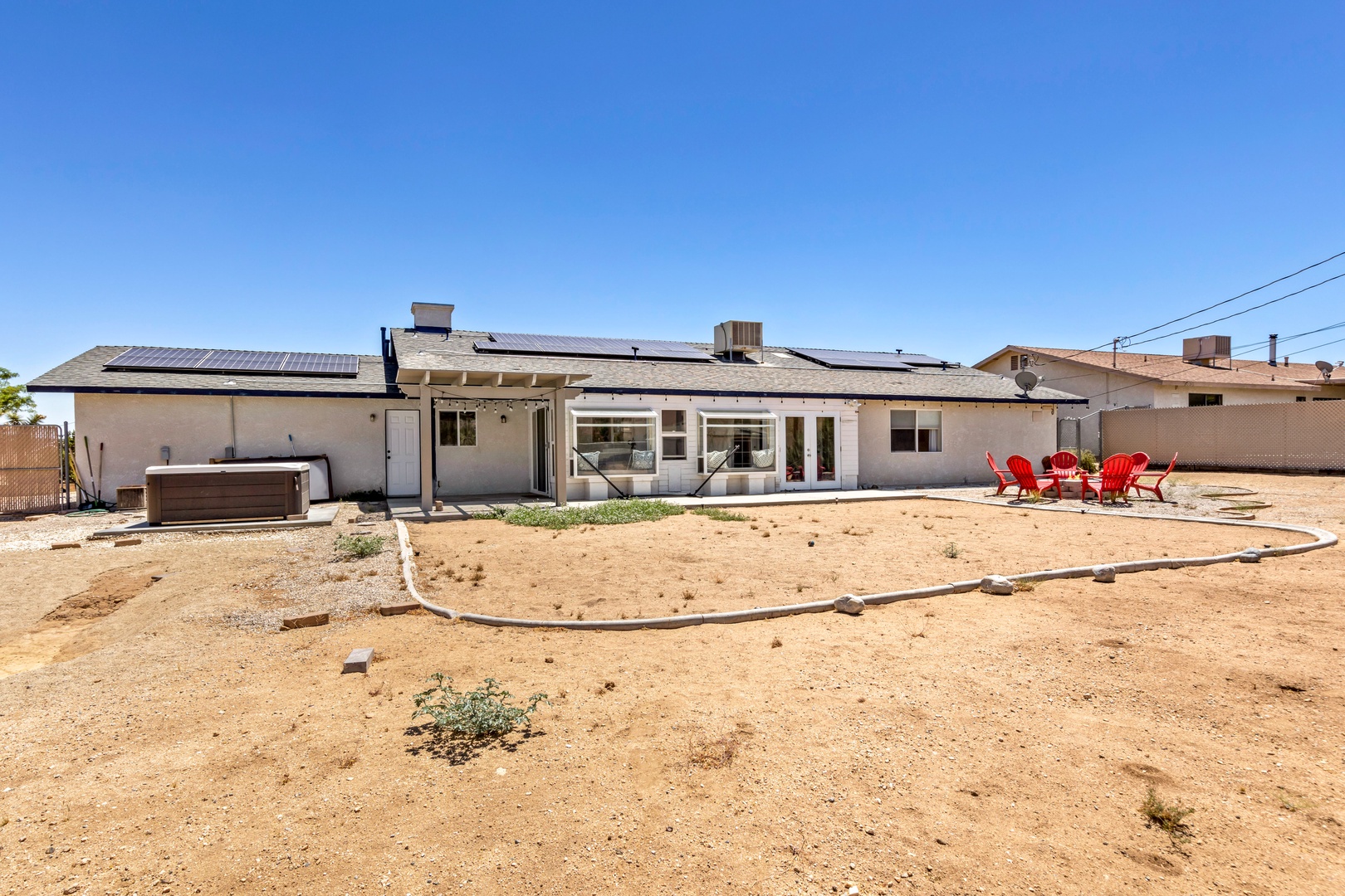 Spacious backyard
