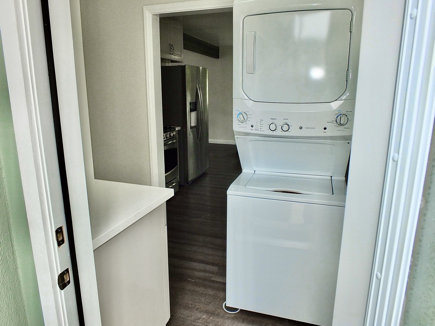 Laundry area off of the kitchen