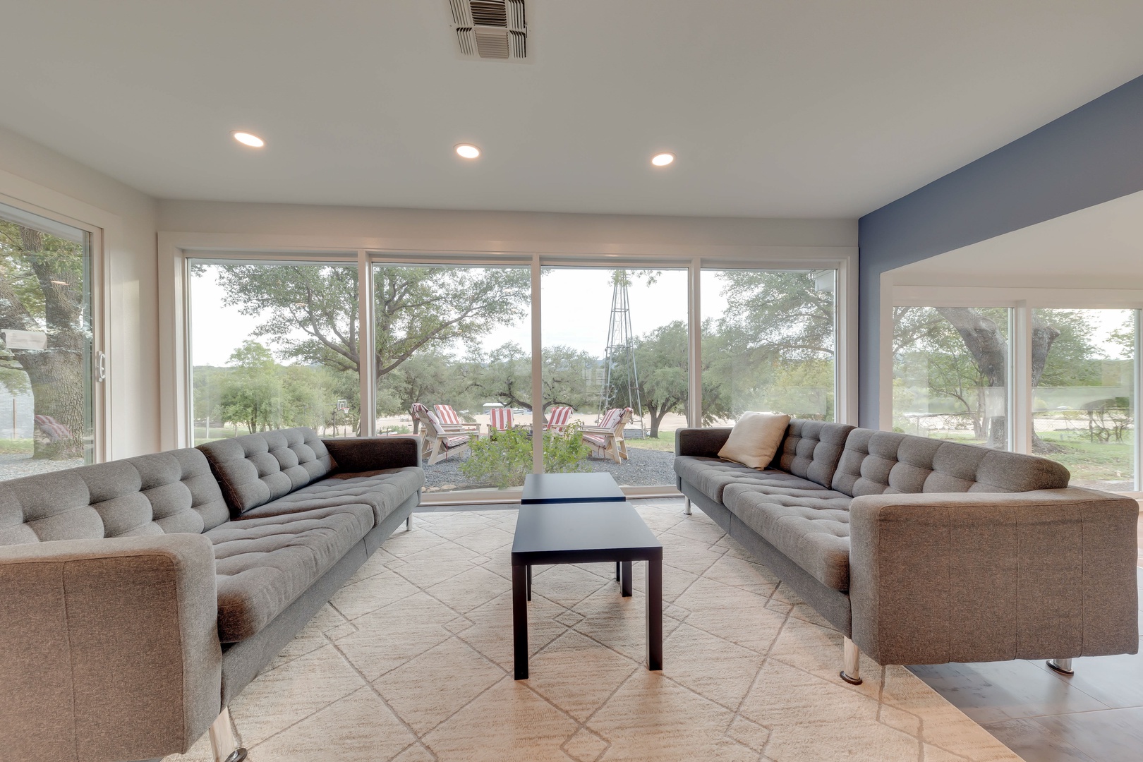 The entire family can relax and dine in the open living & dining areas