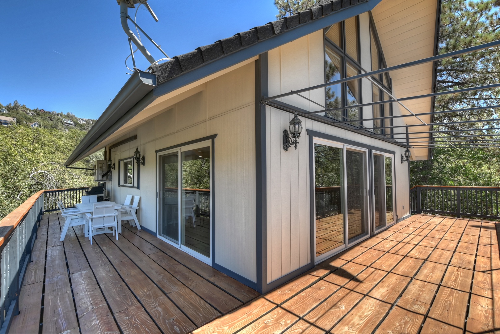 Deck with outdoor seating and grill