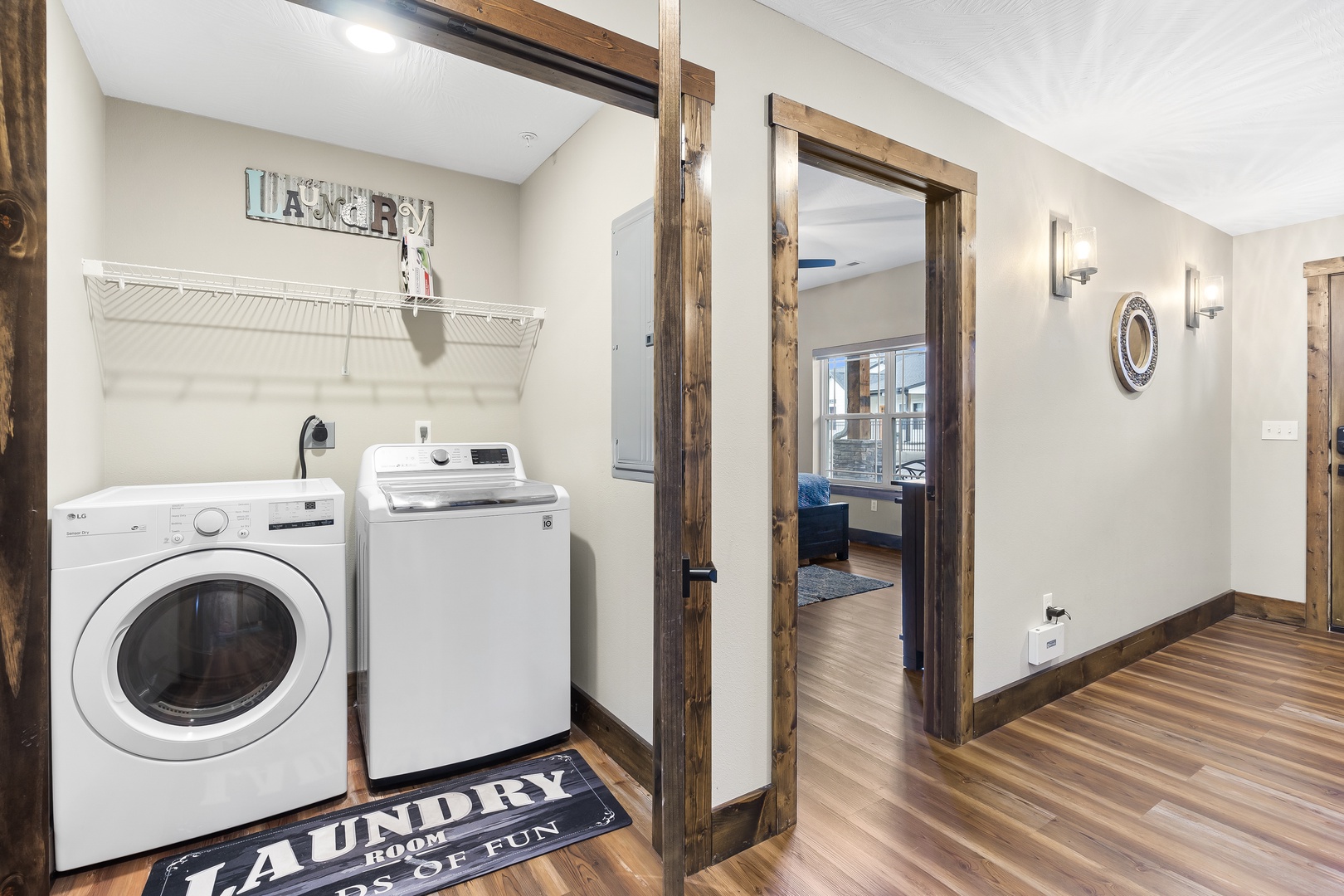 Private laundry is available for your stay on the second floor
