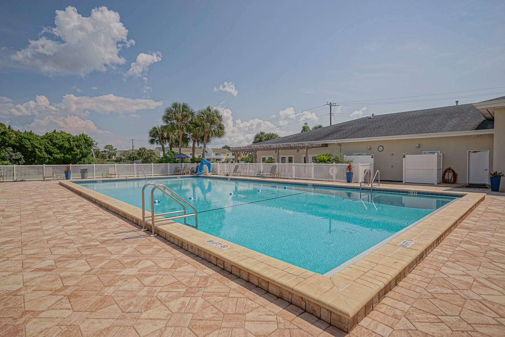 Make a splash or lounge the day away at the sparkling communal pool!