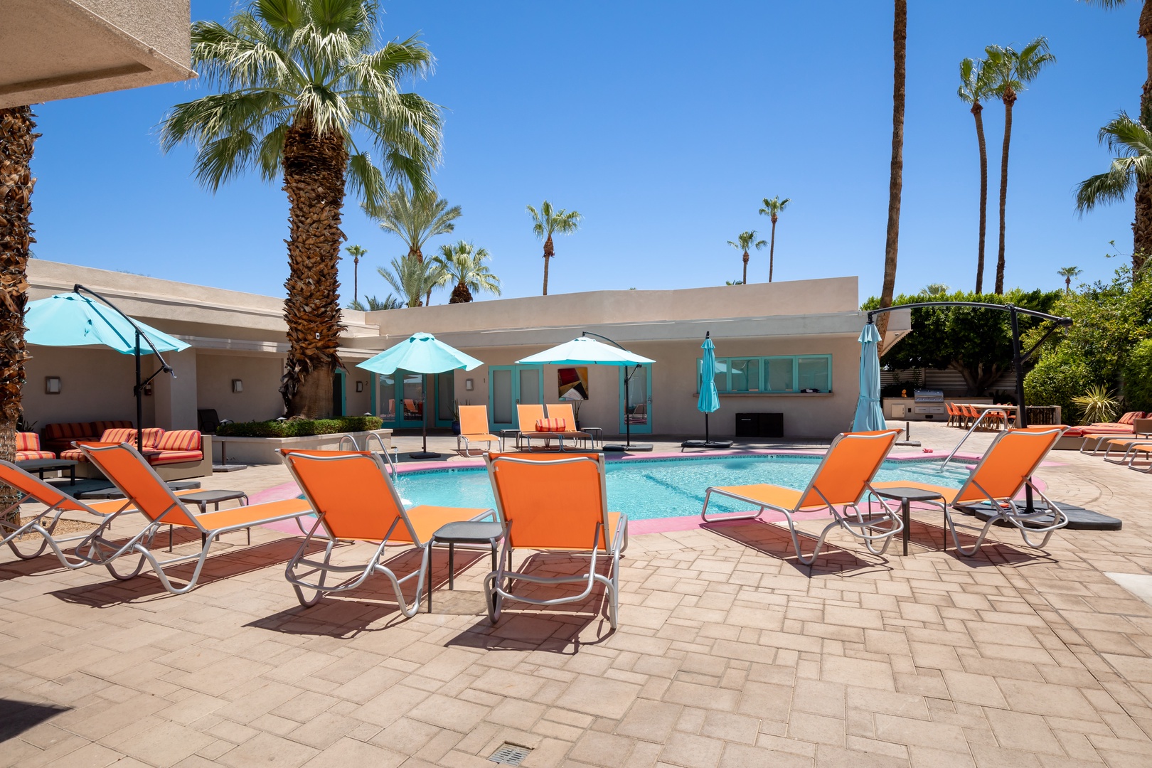 Hotel pool with Lounge chairs