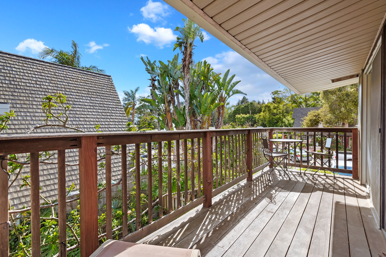You’ll feel tucked away from it all on this secluded Deck, with outdoor lounge space and Table for 2