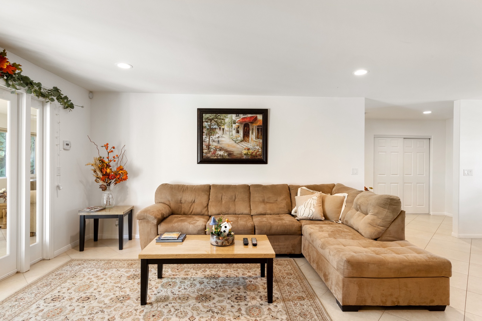 Living area with ample seating for family and friends