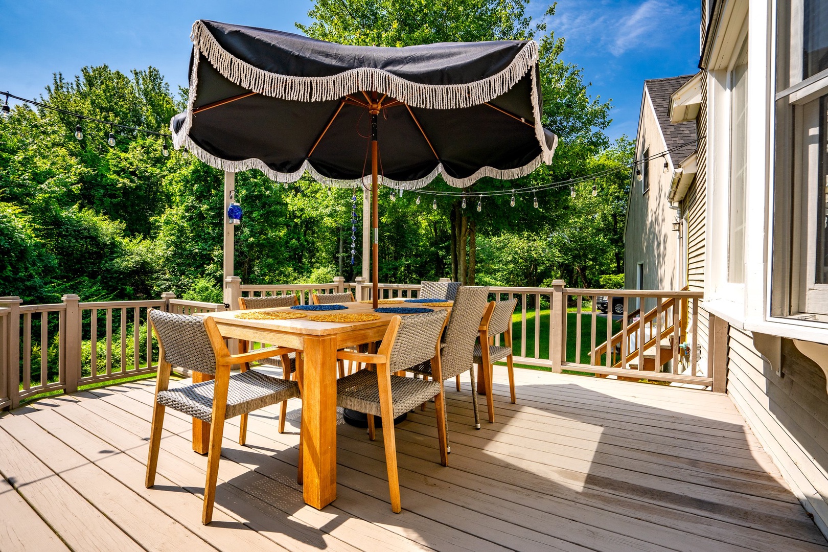 Lounge the day away in the fresh air while you grill up a feast!