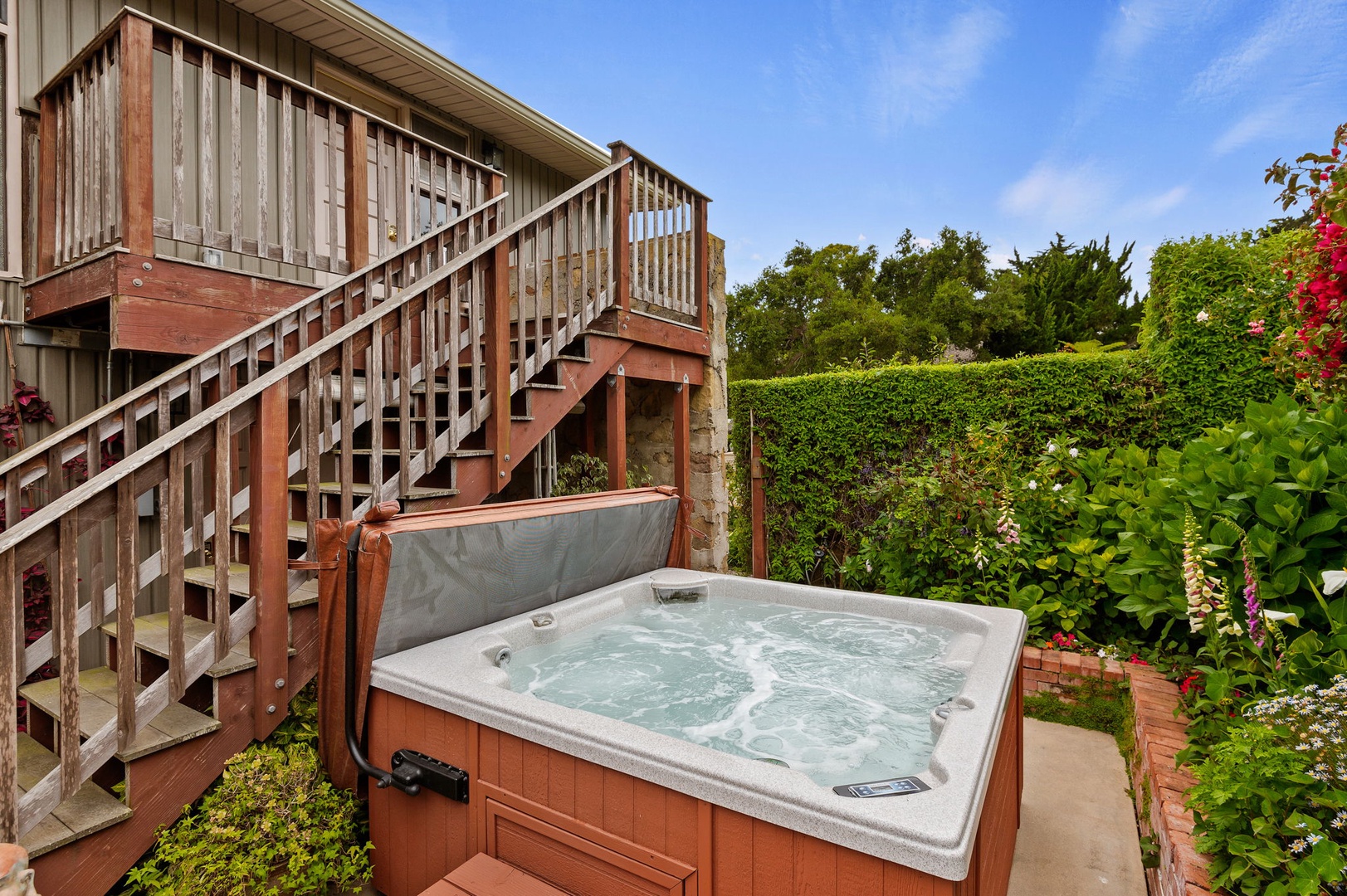 Soak all your troubles away in your own Hot Tub surrounded by glorious gardens