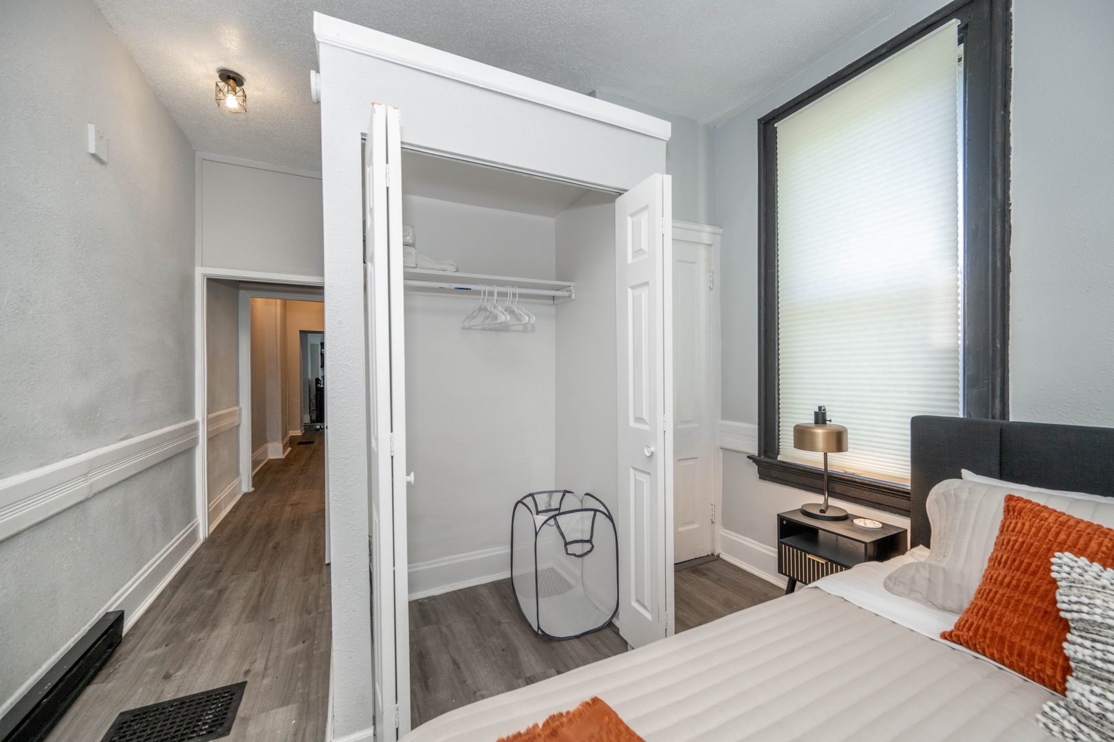 Recharge in the king bedroom, offering a smart TV & balcony access