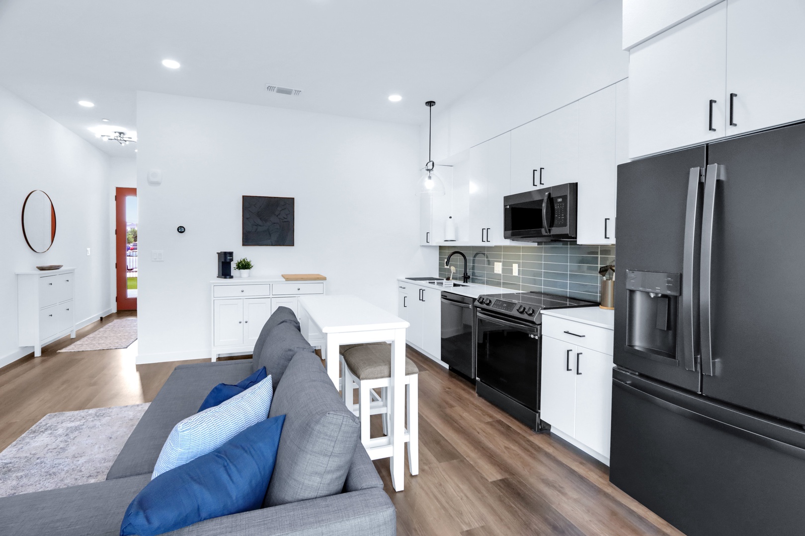 Table with stool seating for 2