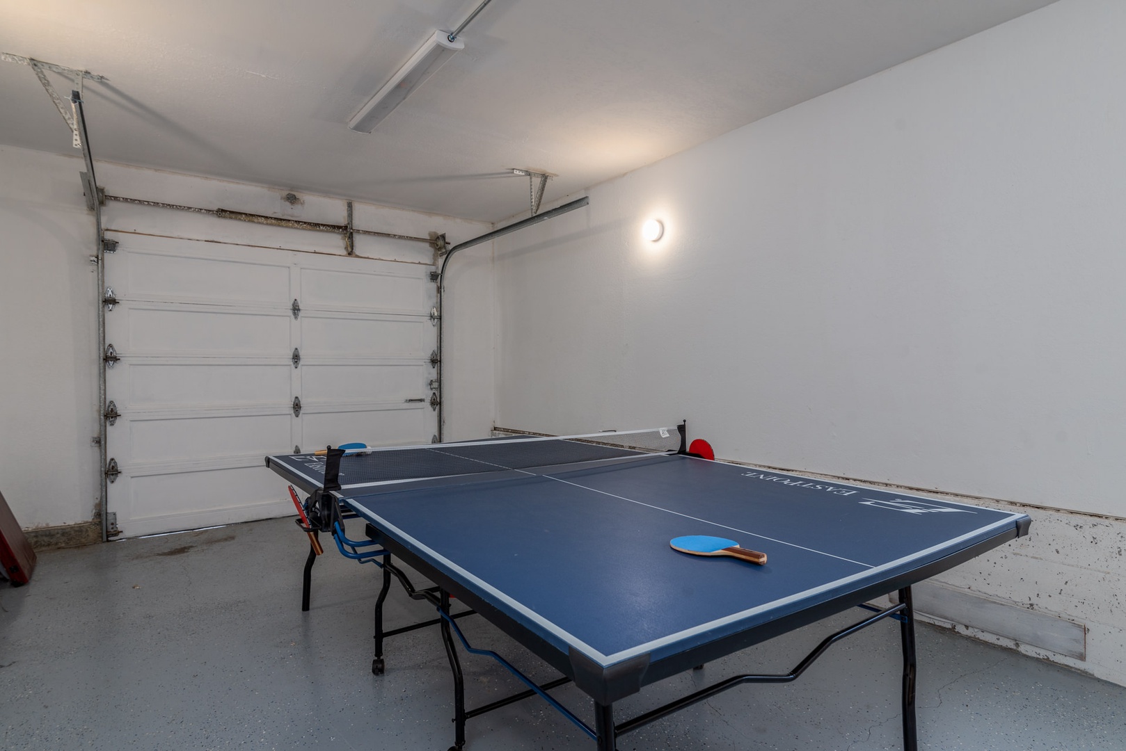 Ping pong table in garage