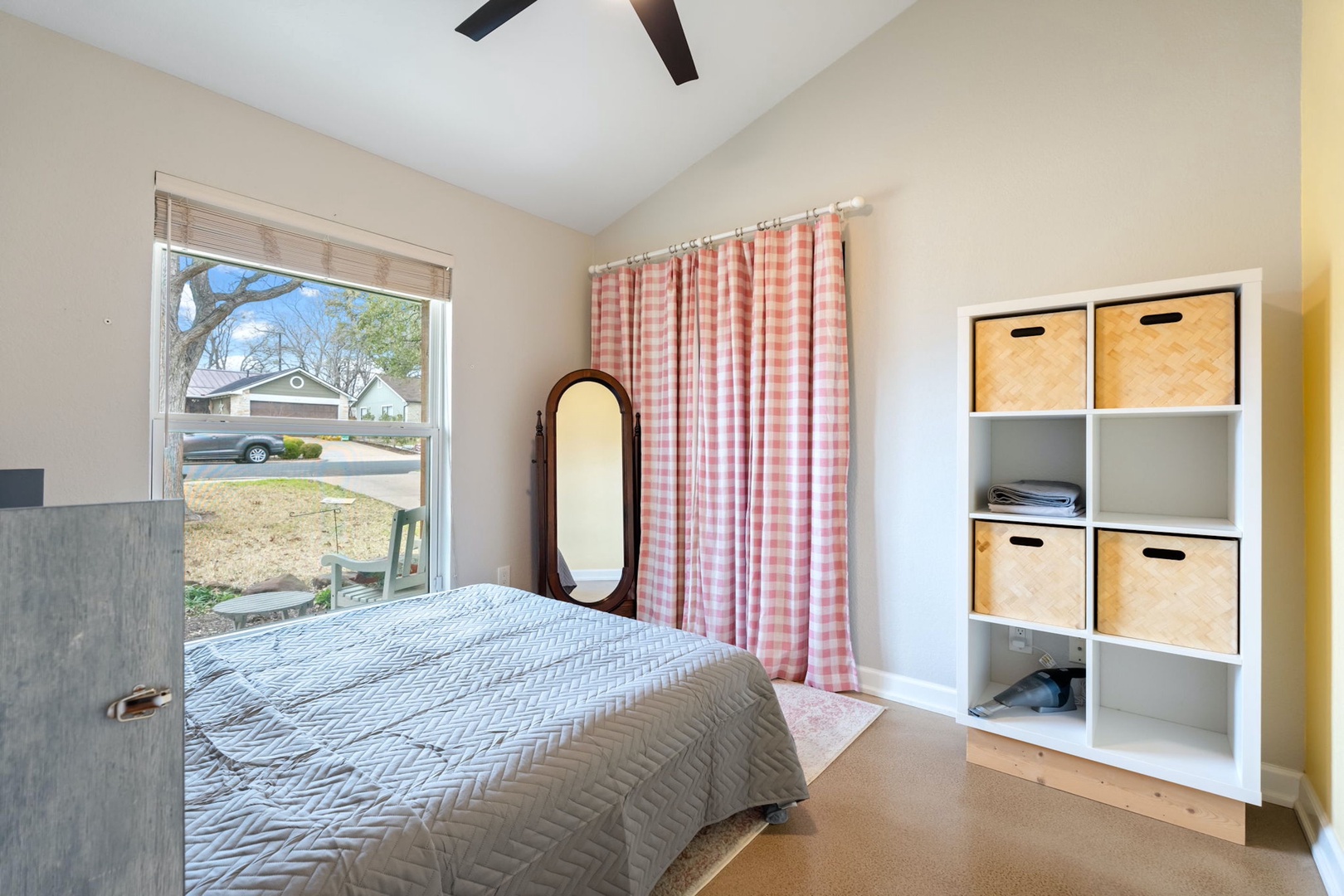The 2nd bedroom retreat showcases a queen Murphy bed