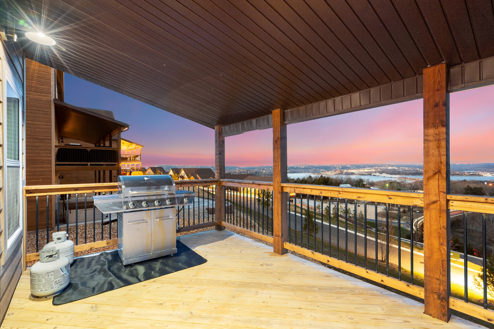 Grill up your favorite meals on the the large top deck